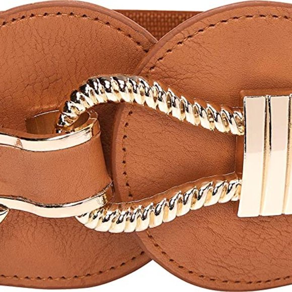Wide Elastic Vintage Cinch Buckle Retro Belt main image 4